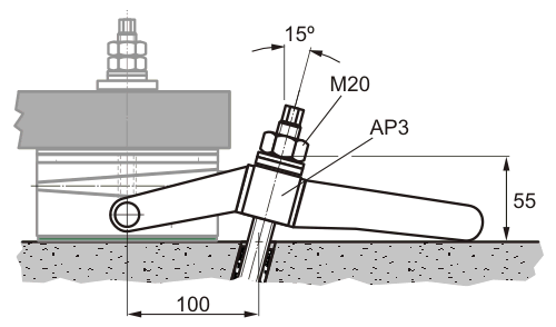 Completo di staffe di ancoraggio per KaBloc 203.5V/515.1 - Schizzo quotato