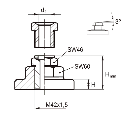 Jacmounts - Dimensioned sketch
