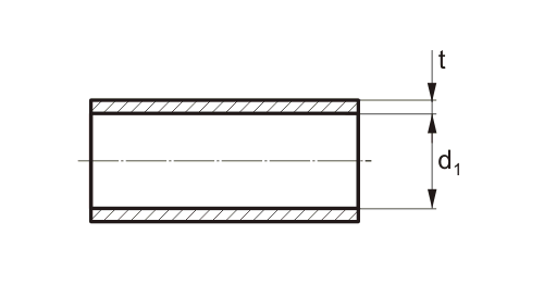 Tubos aislantes - Esquema acotada