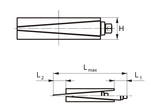Zoccoli livellanti - Schizzo quotato